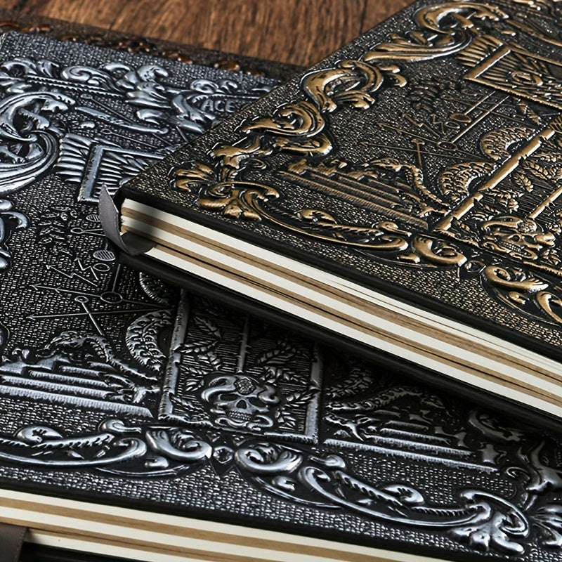 Luxury Vintage Rosicrucian Embossed Pu Leather Journal - Antique Bronze Notebook For Daily Office Use Leather Notebooks And Journals Leather Journal Notebook