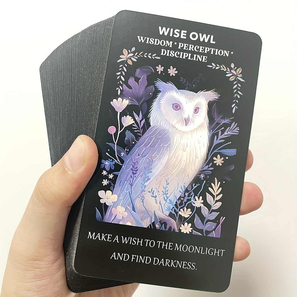 Animal Tarot Cards, Cute Forest Oracle Cards, Fortune Telling Toys, Tarot Cards with Keywords, 4.72x2.76inch, 57 Cards
