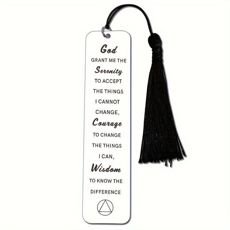 1pc, Bookmark Sobriety Recovery AA Gifts For Women Serenity Prayer Gifts Christian Bookmark Gift For Women Men Religious Bible Verse Book Markers Baptism After Surgery Cancer Survivor Gifts Christmas Birthday Gift