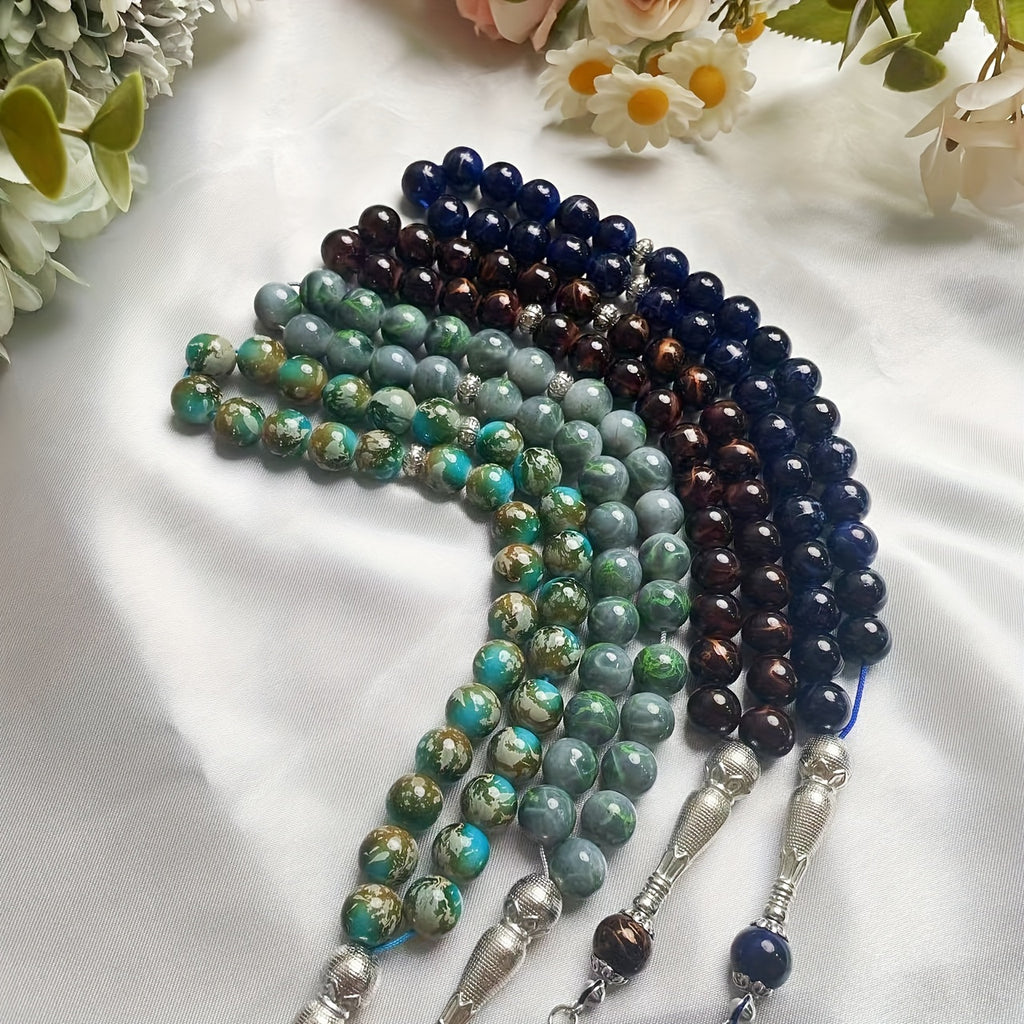 Single Spike Flower Color Round Bead Bracelet Muslim Prayer Tasbih Daily Arabic