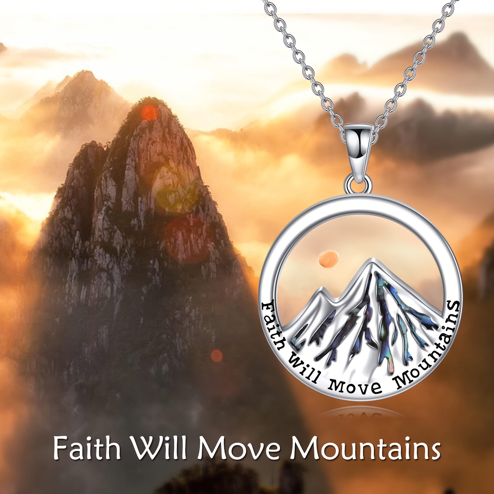 Mustard Seed Faith Necklace For Women Sterling Silver Your Faith Can Move Mountain Pendant Christian Jewelry For Women Mom