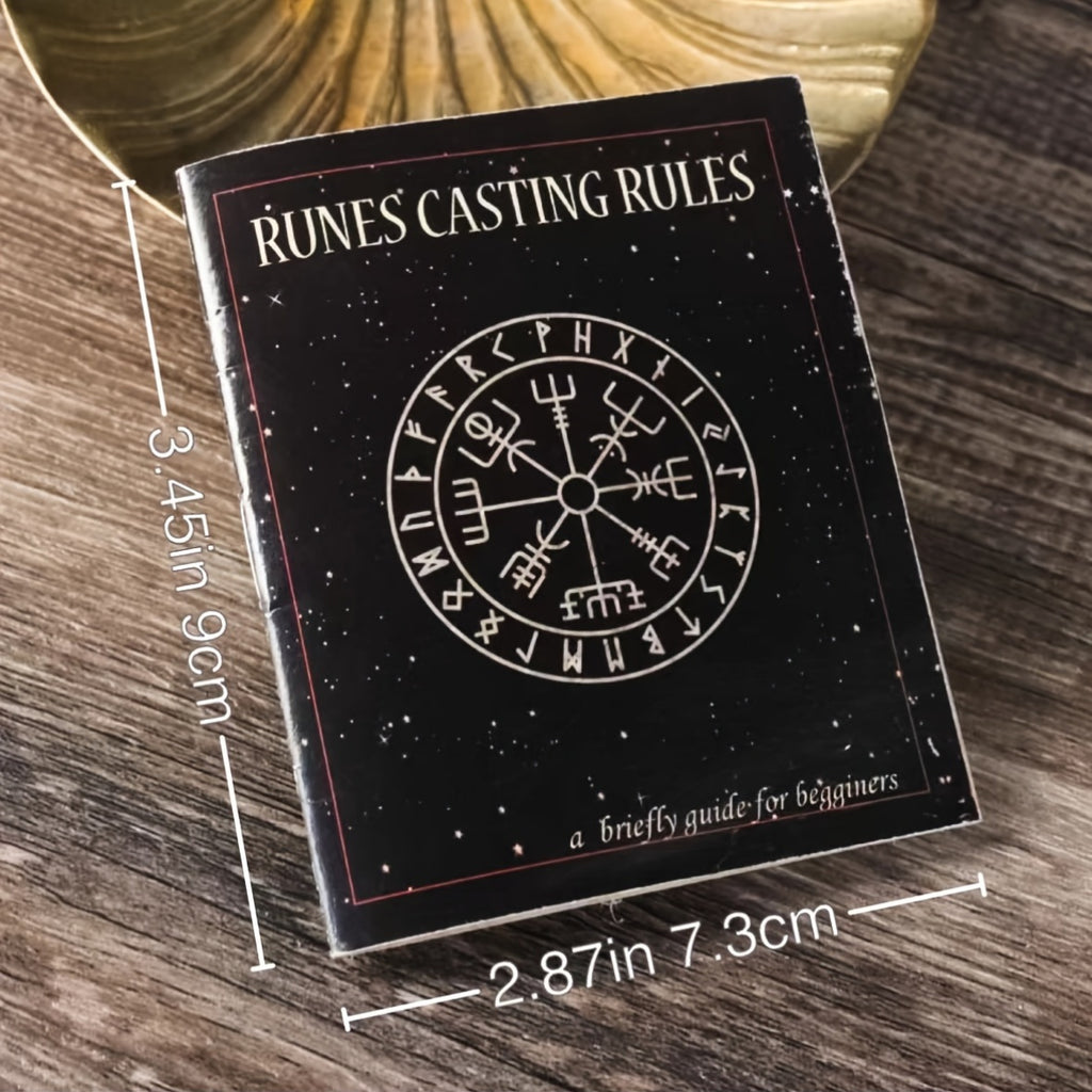 Rune Casting Rules Guidebook - Mystery Tabletop Dice Game Accessory for Adults, Educational Paper Material, Age 14+