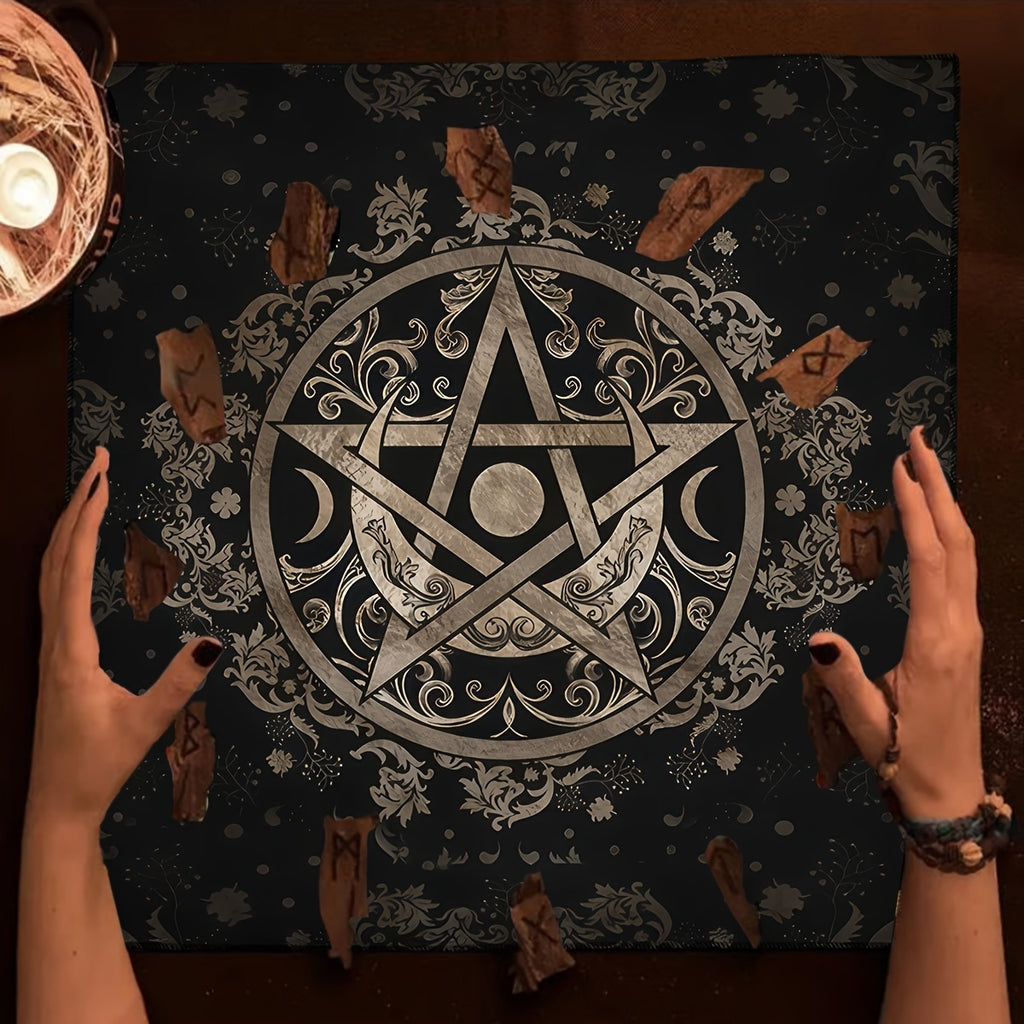 Altar Cloth Tarot Table Cover Starry Twelve Constellations Love Career Oracle Card Tablecloth Moon Tarot Table Cloth Crystal Decorative Divination Witchcraft Astrology Supplies