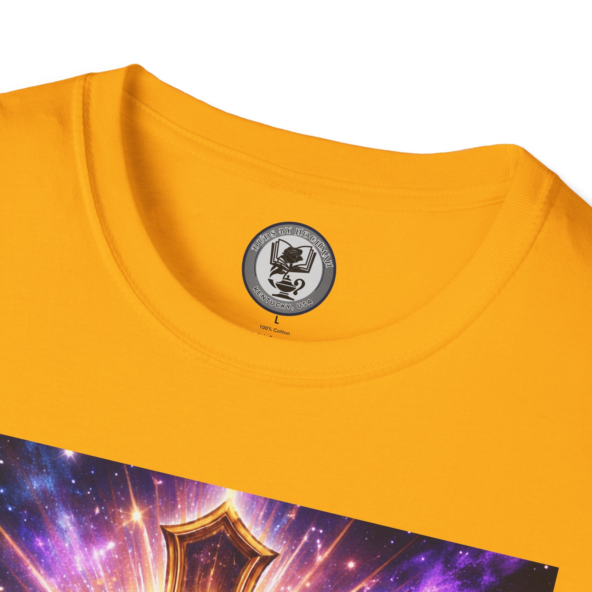 Cosmic Rose Cross T-Shirt — Rosicrucian Spiritual Floral Cross Graphic Tee