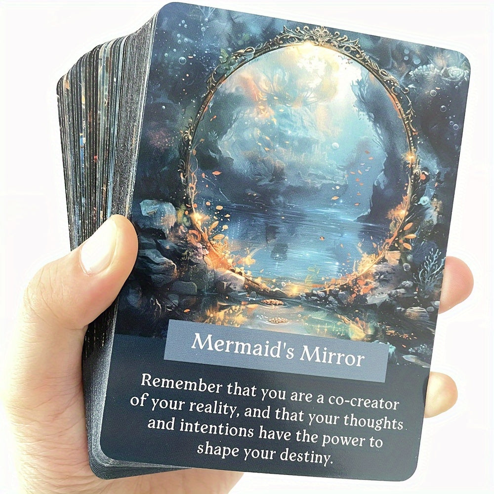 Ocean of Wisdom Oracle Cards - Large 4.72" x 3.38" Tarot Deck, 46-Card Set for Fortune Telling & Prophecy, English Keywords