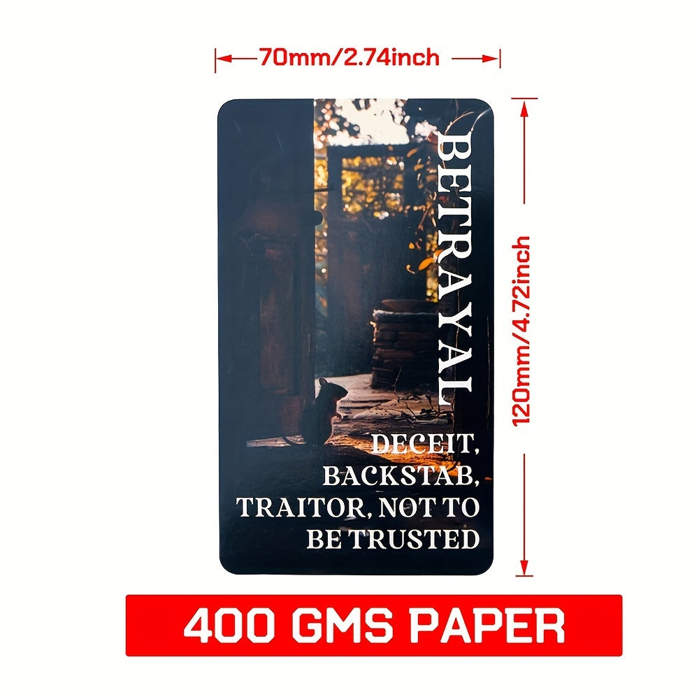 Hidden Lies Oracle Cards Deck - Divination Tool for Fortune Telling, Insight and Secret Revelation - Card Stock Material with Detailed Guide for Beginners, Teens & Adults Age 14+ - Mystical Tarot-Inspired Game Accessory