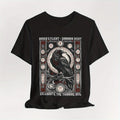 Samhain Night Celtic Norse Pagan Gothic Metal Halloween Raven Viking Odin T-Shirt - 100% Cotton Unisex Casual Tee with Rune Magic Design, Machine Washable Regular Fit Short Sleeve Round Neck, Spiritual Theme Apparel, Mystical