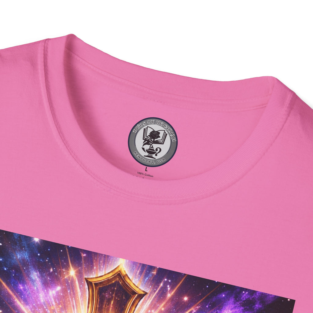 Cosmic Rose Cross T-Shirt — Rosicrucian Spiritual Floral Cross Graphic Tee