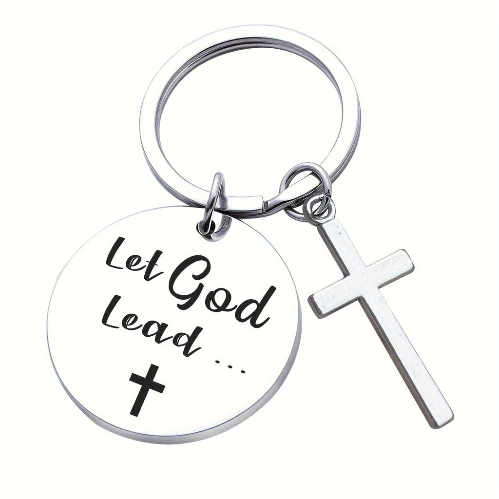 Bible Verse Cross Keychain Christian Metal Key Ring Purse Bag Backpack Car Key Charm Clothing Accessory Christmas Gift