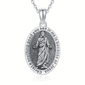 Jesus Necklace 925 Sterling Silver Jesus Chain Religious Pendant Christian Jewelry for Women Men