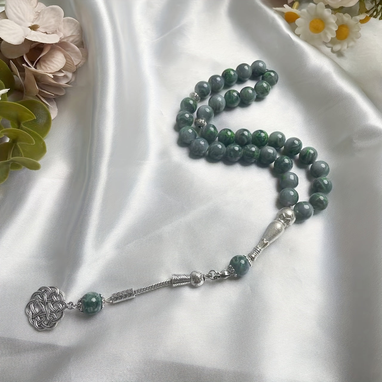 Single Spike Flower Color Round Bead Bracelet Muslim Prayer Tasbih Daily Arabic