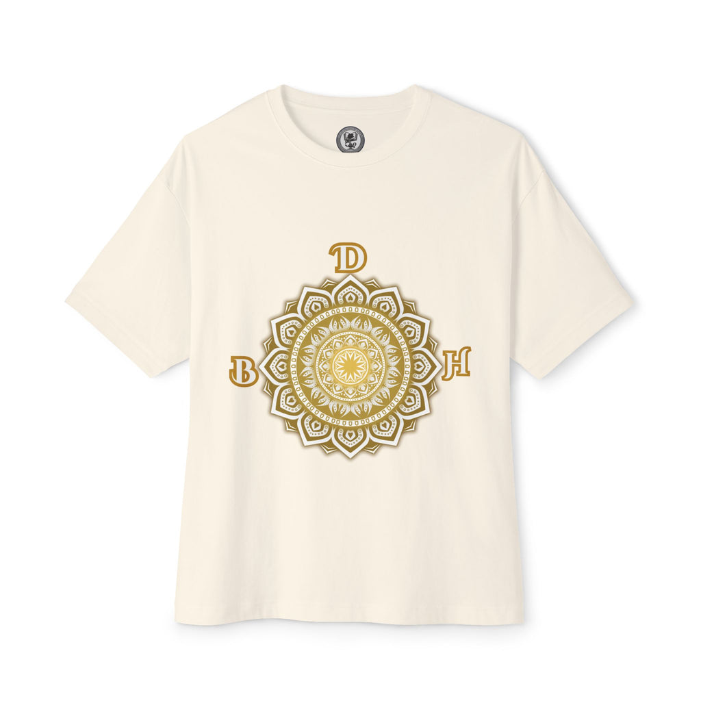 Duds By Hochmah Gold Mandala Unisex Oversized Boxy Tee