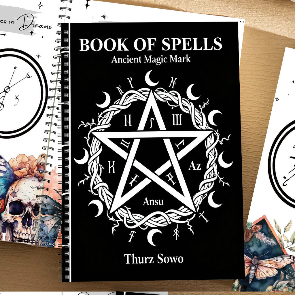 50-Page Magic Sigil Manual & Rune Journal - Occult Diary Suitable for Rune Learning, Sigil Creation, Amulet Design, Magic Symbol Collection, Occult Studies Notes, Personal Sigil Book for Wiccan, Witchcraft, Spellcraft Records