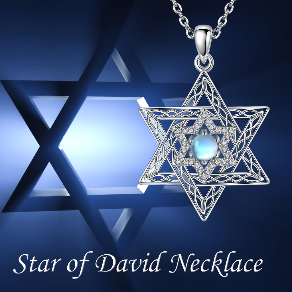 Star of David Necklace Birthday Gift for Women Sterling Silvery Magen Star of David Messianic Jewish Jewelry Birthday Gift for Women