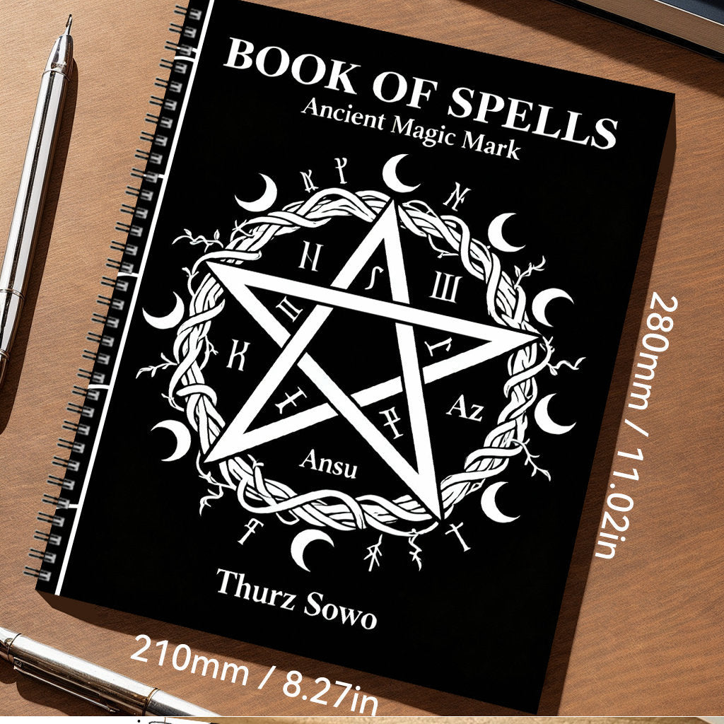 50-Page Magic Sigil Manual & Rune Journal - Occult Diary Suitable for Rune Learning, Sigil Creation, Amulet Design, Magic Symbol Collection, Occult Studies Notes, Personal Sigil Book for Wiccan, Witchcraft, Spellcraft Records