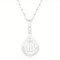 1pc Fashion Men Women Ramadan Religion Muslim Allah Pendant Necklace - Stainless Steel - For Muslim Men & Women - Suitable for Religious Occasions & Everyday Wear - Perfect Gift for Ramadan & Islamic Holidays