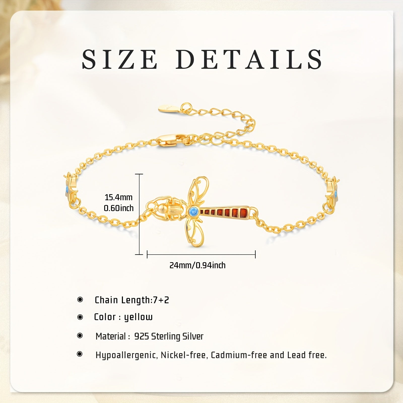 Horus Eye Bracelet 925 Sterling Silvery Ancient Egyptian Rune Anka Bracelet Low Allergy Fashionable Women's Bracelet Birthday Gift Holiday Gift