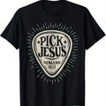 Guitar Pick Jesus Christian Music Guitarist Pastor Retro T-Shirt