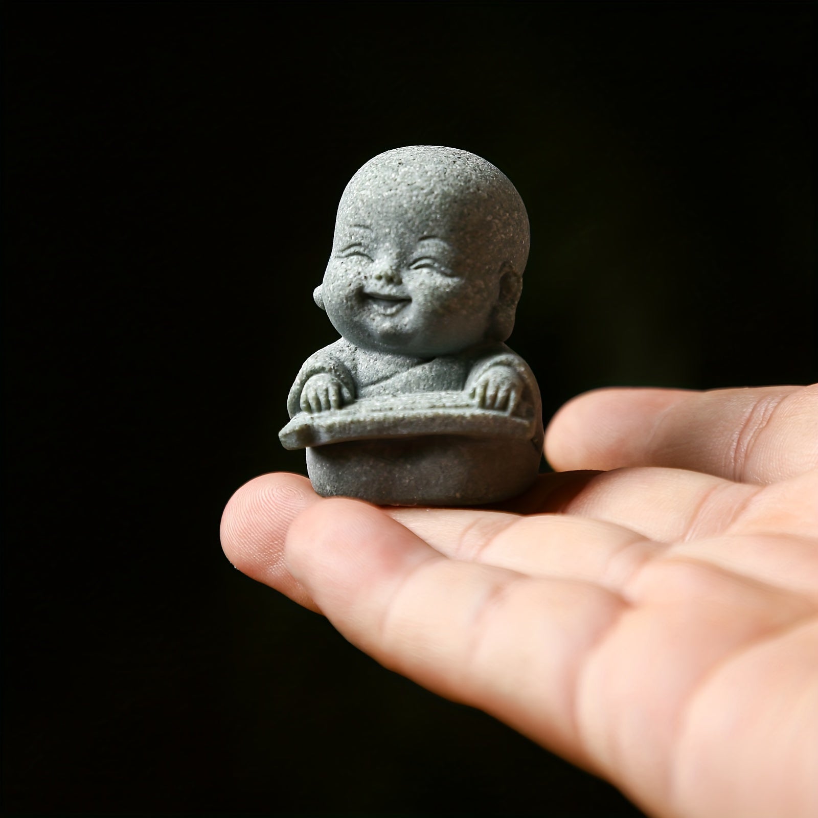 4pcs, Cute Smiling Little Buddha Statue, Monk, for Living Room/Yoga Room/Tea Table/Outdoor Garden/Moss Flower Pot/Fish Tank Decoration, Beautiful and Peaceful/Soothing Decoration, Creative Small Gift, Housewarming Gift