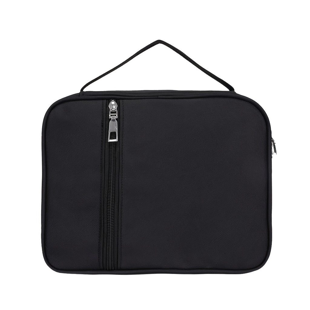 1pc Black Fashion Simple Islamic Calligraphy All-match Printing Quran Bag, Muslim Handbag, Multifunctional Large-capacity Storage Bag Suitable For Daily Use, For Learning, Outdoors And Daily Commuting