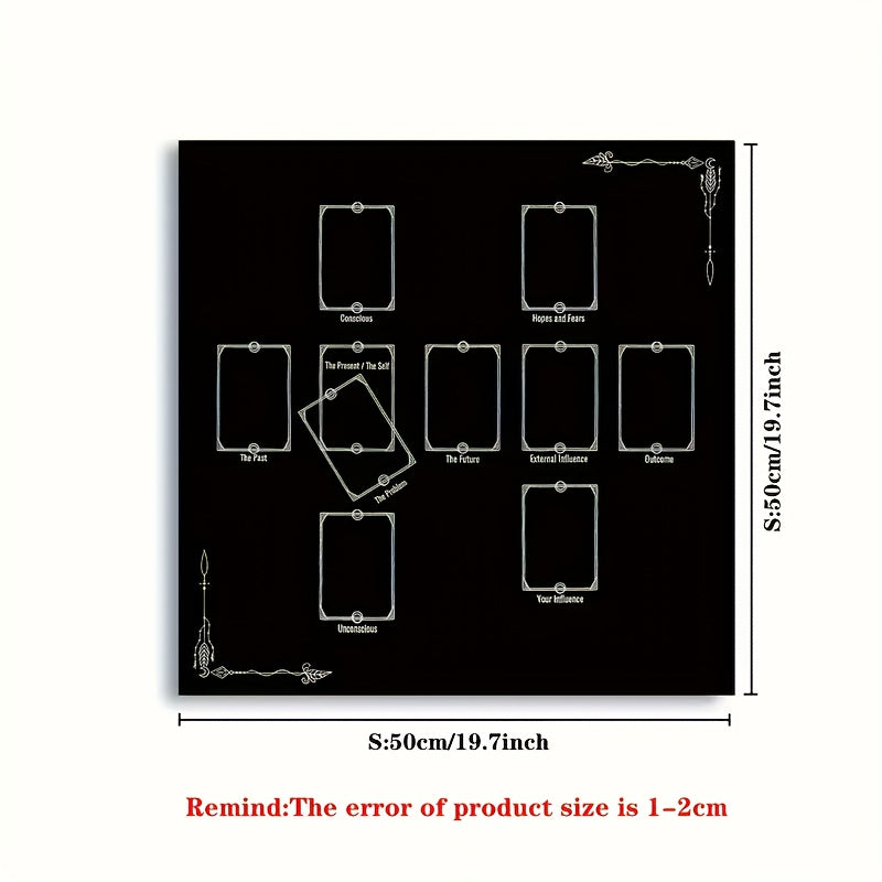 Multifunctional Tarot Card Tablecloth - Durable 100% Polyester Cloth