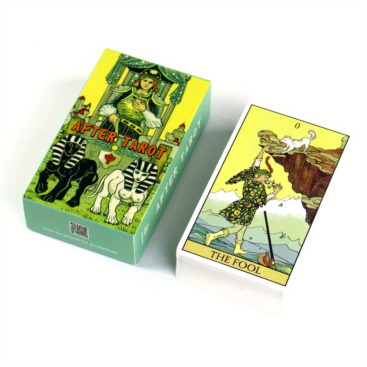 78pcs After Tarot Cards Deck, 2.6 x 4.7 inches, Traditional Tarot Artwork with Modern Twist, Divination Tools, Includes Major and Minor Arcana, Mystical Fortune Telling Cards