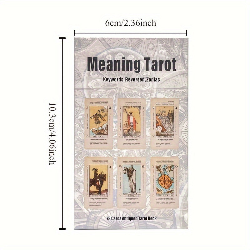 Meaning Tarot Beginner Tarot Deck, Suitable for Friends, Family Gatherings, 78 Fortune Telling Game Divination Game, Game Card Gift
