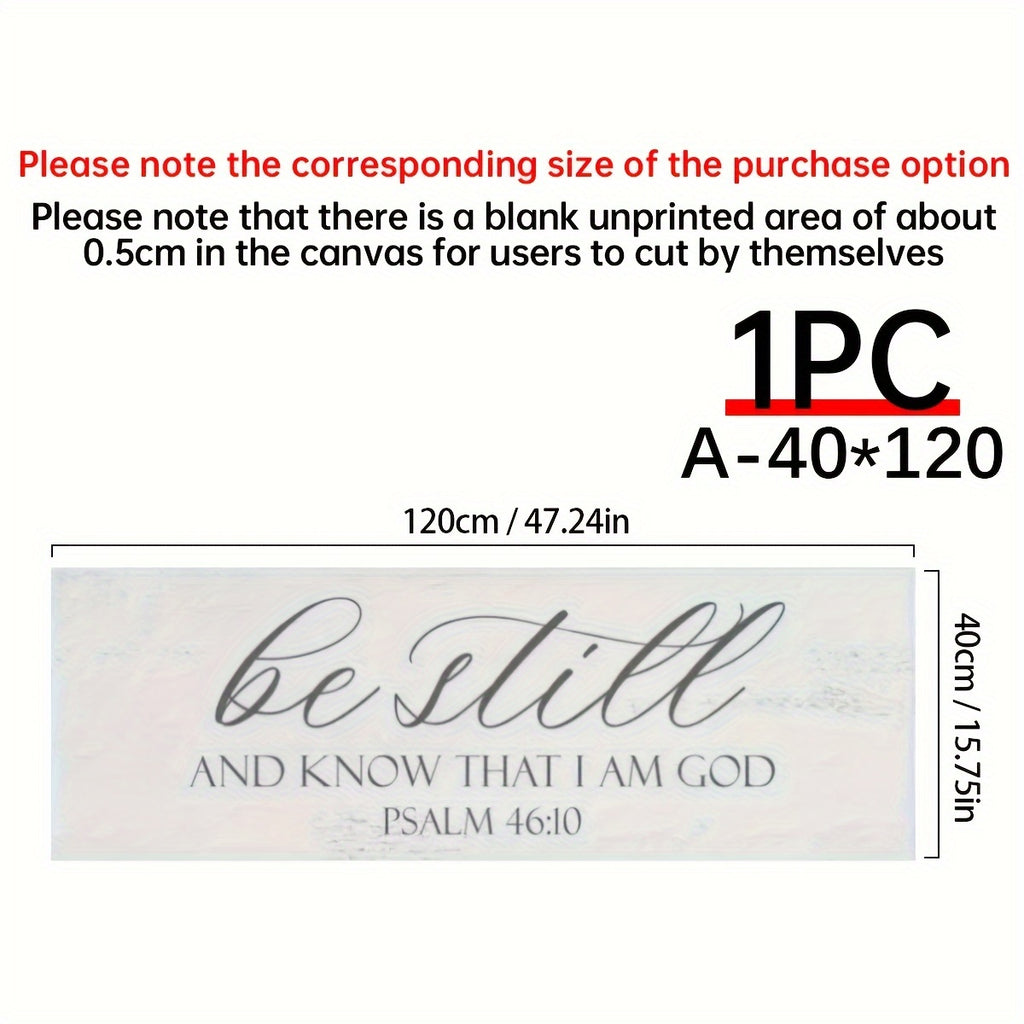1pc Be Still and Know That I Am God - Inspirational Scripture Wall Art for Christian Decor, For Living Room Wall Decor, Bedroom Wall Decor, Canvas Poster Wall Art Decor, No Frame