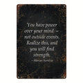 Marcus Aurelius Quote Metal Wall Art, 7.87x11.81inch Frameless Aluminum UV Print, Inspirational Philosophy Indoor/Outdoor Decor