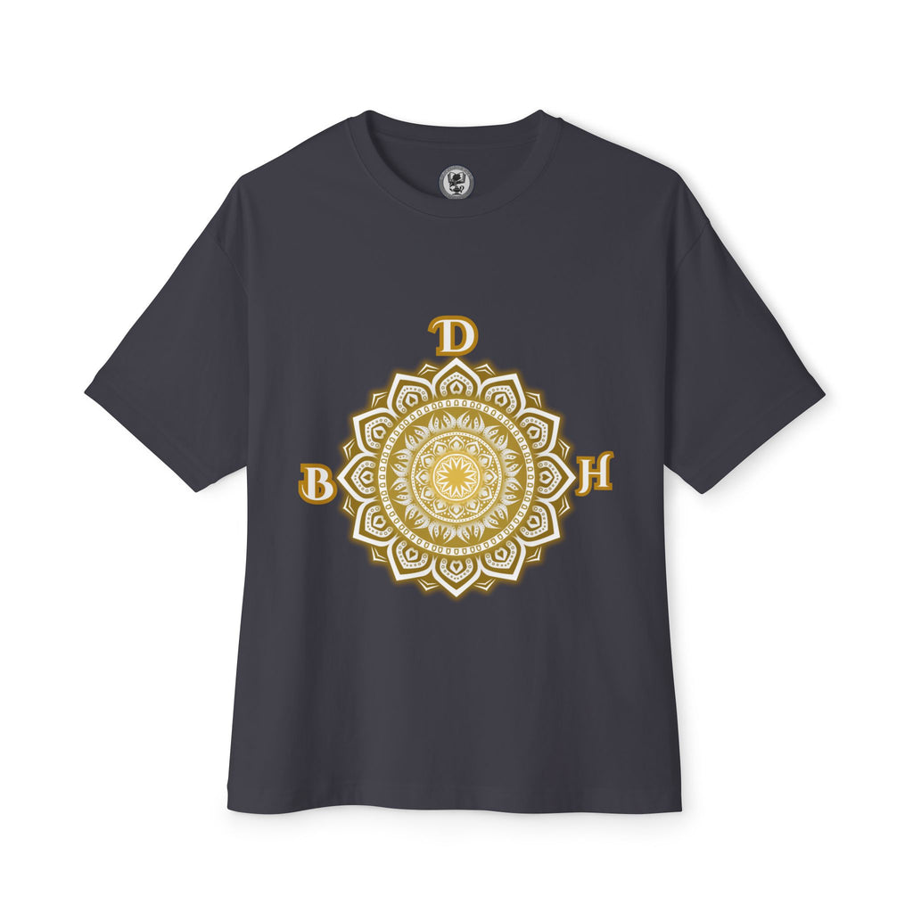 Duds By Hochmah Gold Mandala Unisex Oversized Boxy Tee