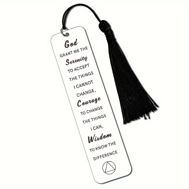 1pc, Bookmark Sobriety Recovery AA Gifts For Women Serenity Prayer Gifts Christian Bookmark Gift For Women Men Religious Bible Verse Book Markers Baptism After Surgery Cancer Survivor Gifts Christmas Birthday Gift