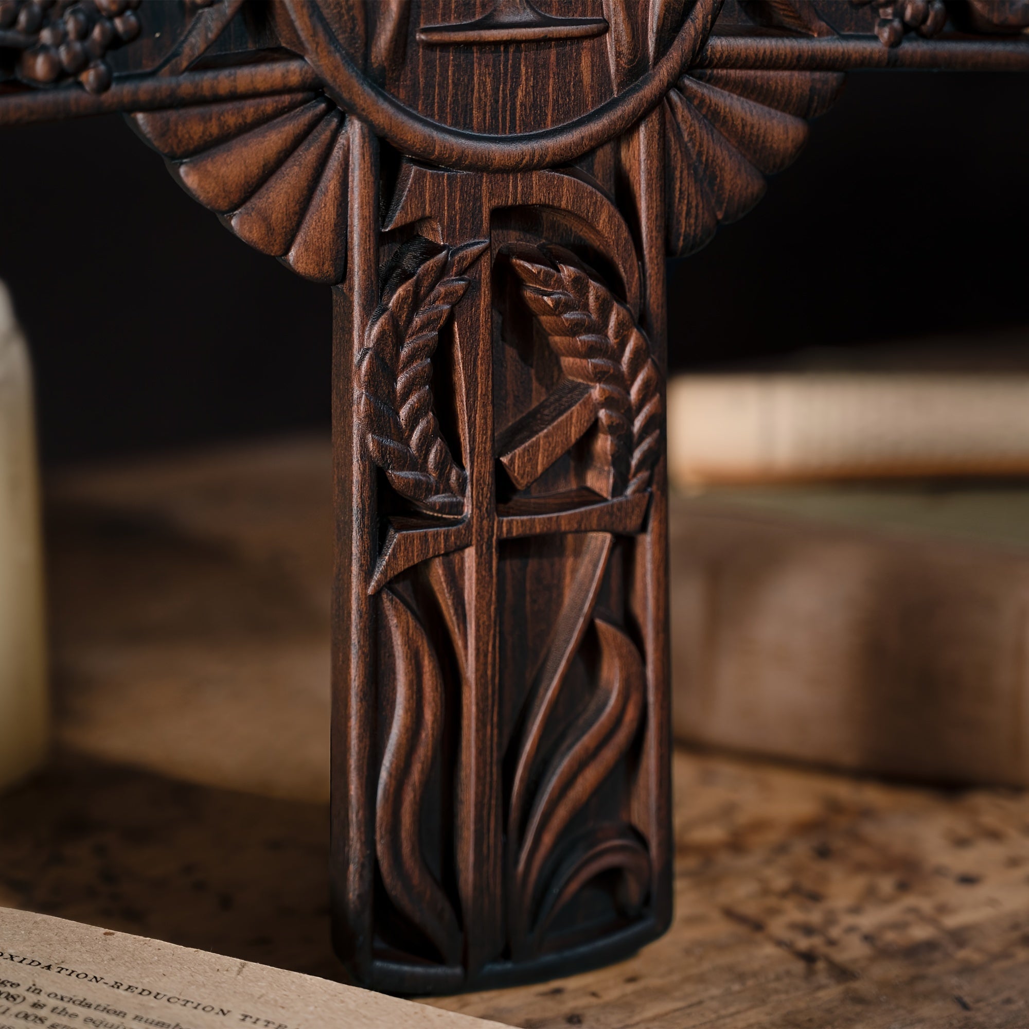 1pc Holy Grail Solid Wooden Cross, Home Prayer Church Decoration, Handmade Wooden Christian Gifts, Home Room Decoration, Wall Decor, Suitable for Christmas Gift