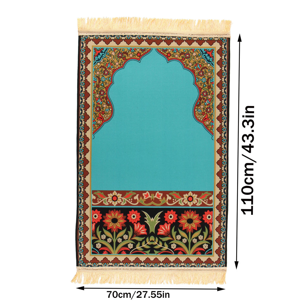 1pc Luxury Muslim Prayer Mat, Non-Slip Printed Islamic Kabah, Soft Worship Cushion, Meditation Rug, Pilgrimage Blanket, Islamic Prayer Carpet, Ideal Islamic Gift