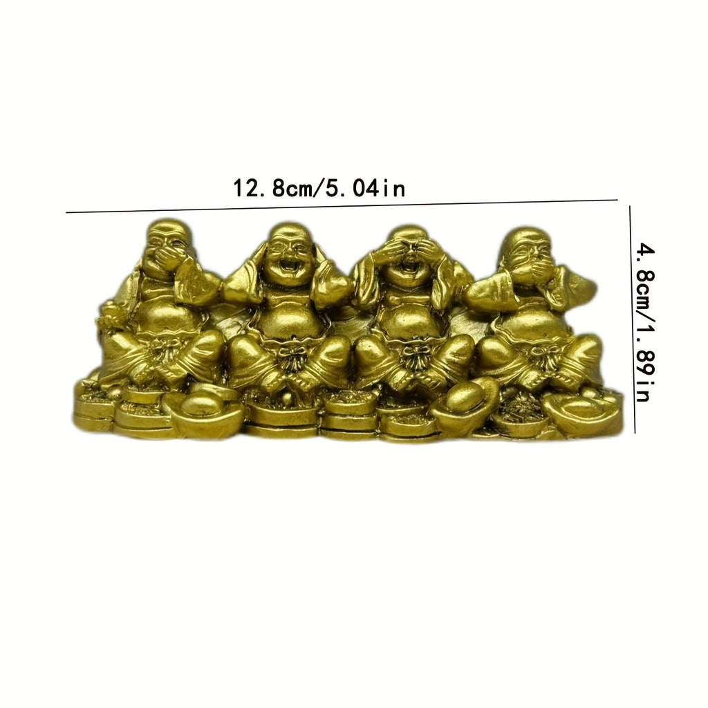 1pc New Year Gift Lucky Buddha Statue Home Decoration New Year Gift Resin Craft