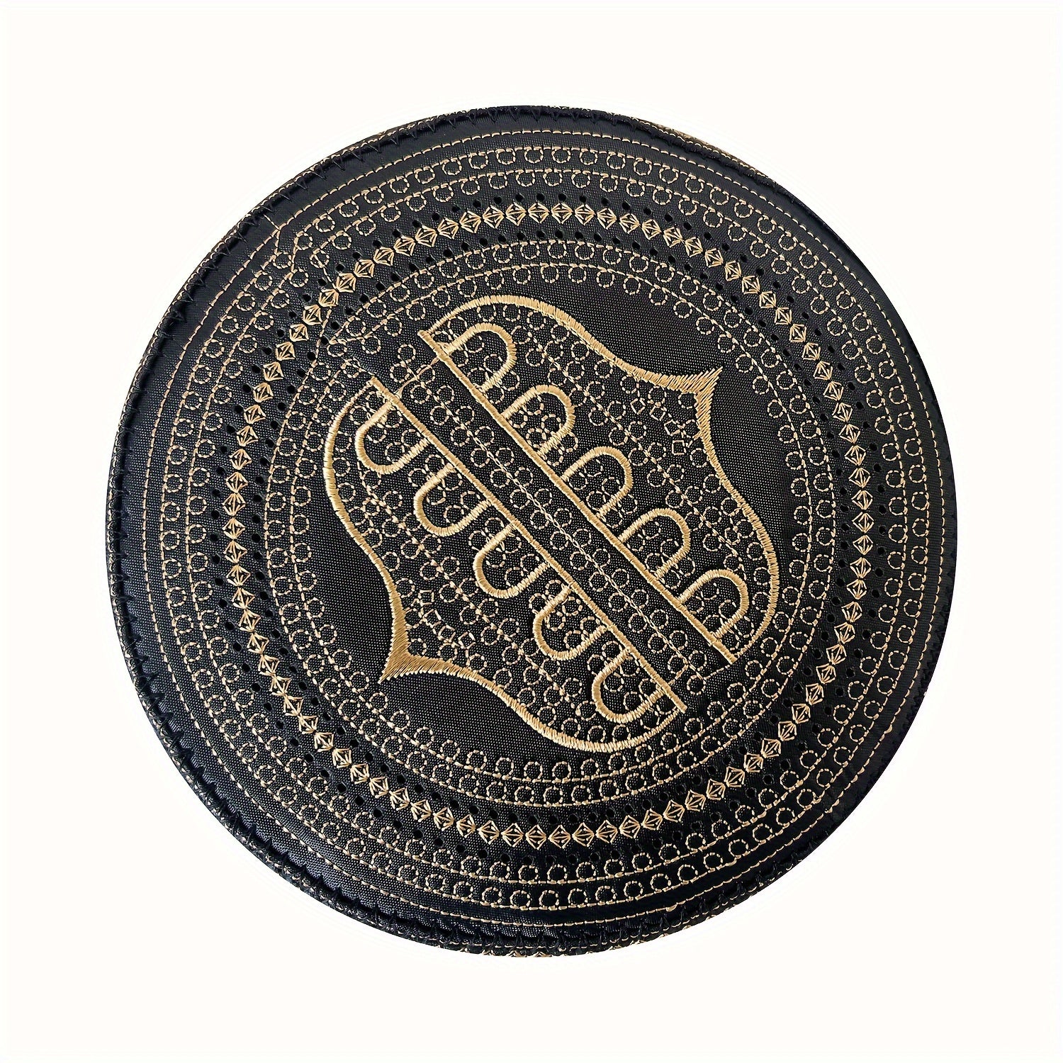 Traditional Muslim Prayer Ethnic Hat, Islamic Kufi Summer Breathable Cotton Cap With Elegant Embroidery, For Daily Wear