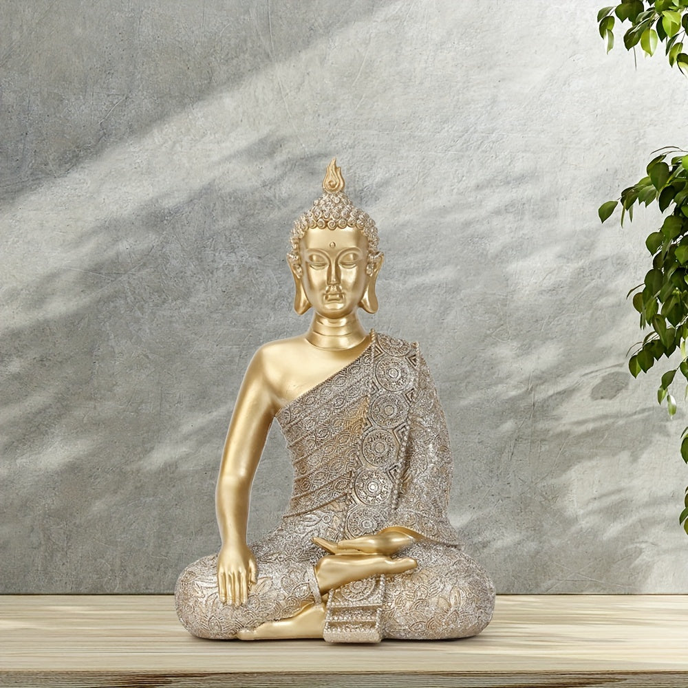 1 Resin Meditating Buddha Statue, Buddha Zen Decor, Artistic Meditation Gift for Home and Office - Ideal for Entryway Display, Perfect Mother'S Day and Autumn/Winter Season Decoration, Statues for Home Decor