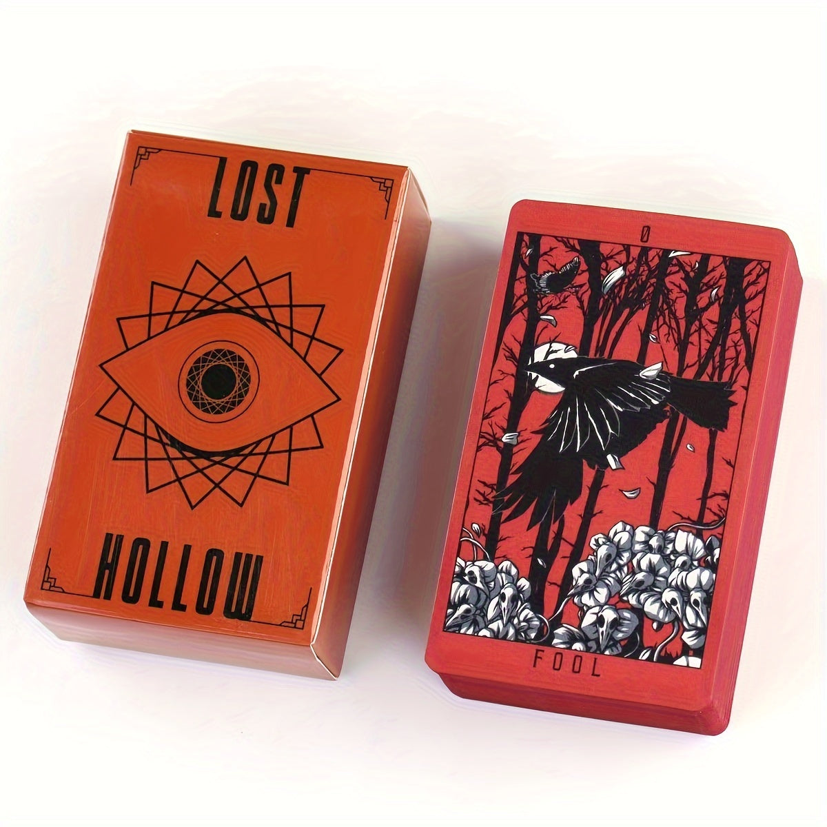 Lost Hollow Tarot Cards Deck with Guidebook - 78-Card Full Color Edge Tarot Deck for Beginners and Experts, Premium Paper Material, Ideal for Divination and Meditation, Suitable for Ages 14+