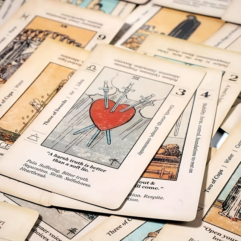 Beginner's Tarot Card Set with Keywords - Fortune Telling for Insight & Guidance