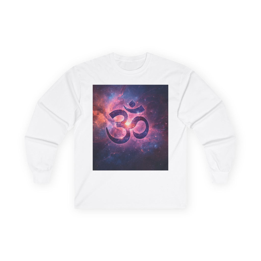OM Galaxy Long Sleeve Tee — Spiritual Yoga Symbol Shirt