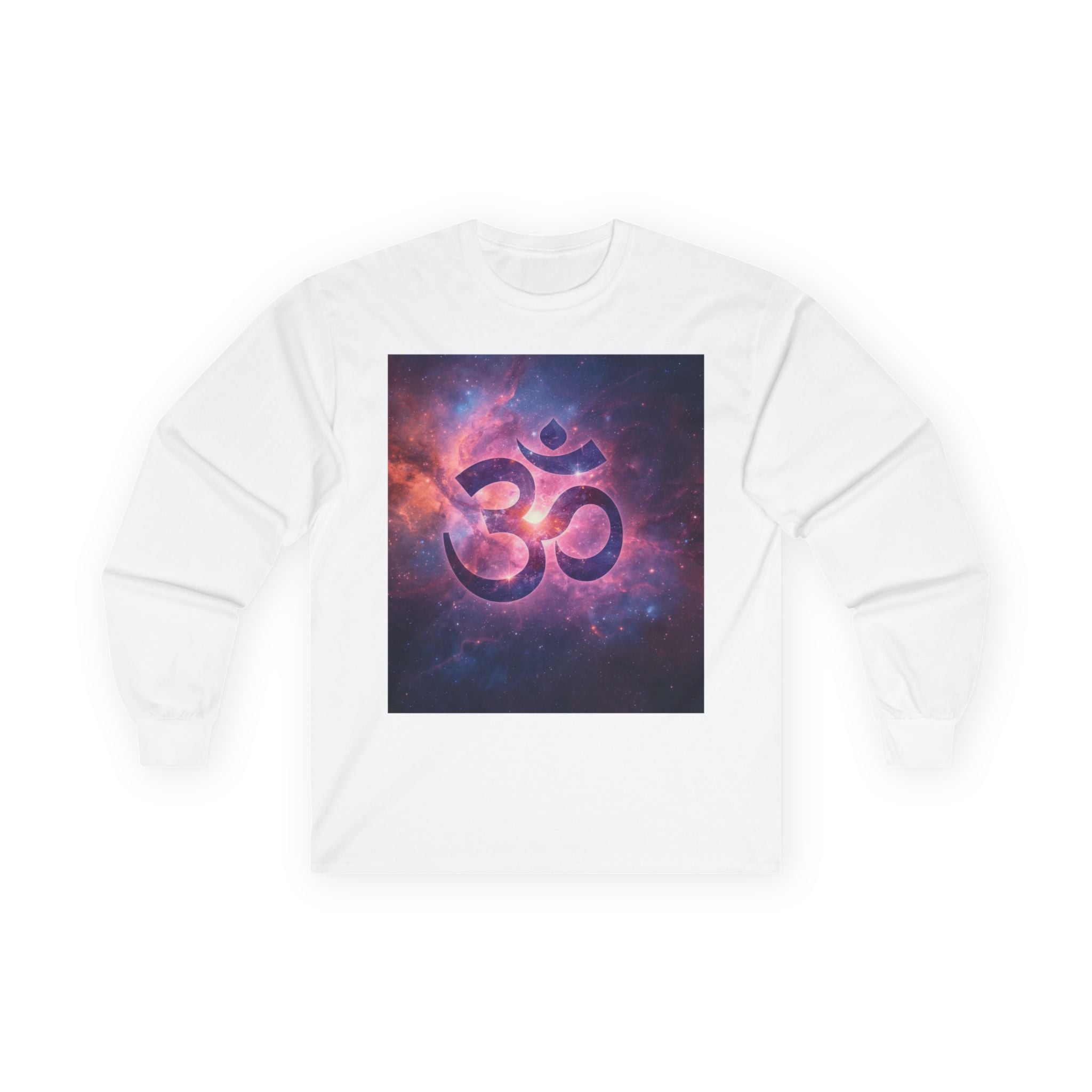 OM Galaxy Long Sleeve Tee — Spiritual Yoga Symbol Shirt