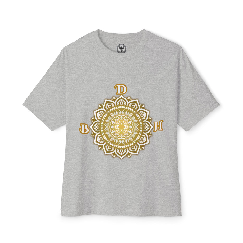 Duds By Hochmah Gold Mandala Unisex Oversized Boxy Tee