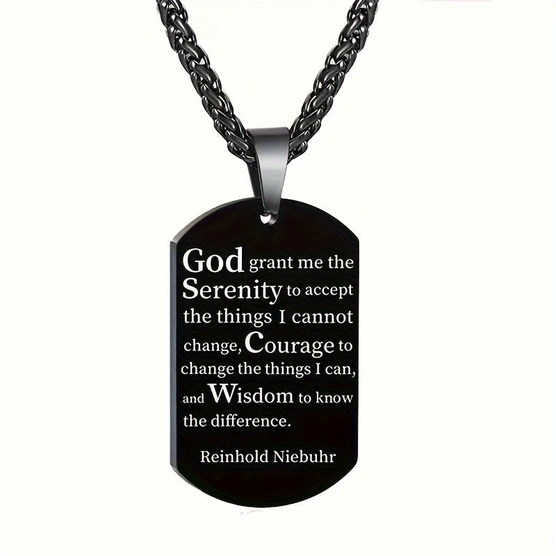 Funky Christian Dog Tag Necklace - Uncoated Stainless Steel with Laser Engraved Bible Verses - Suitable for Everyday Wear