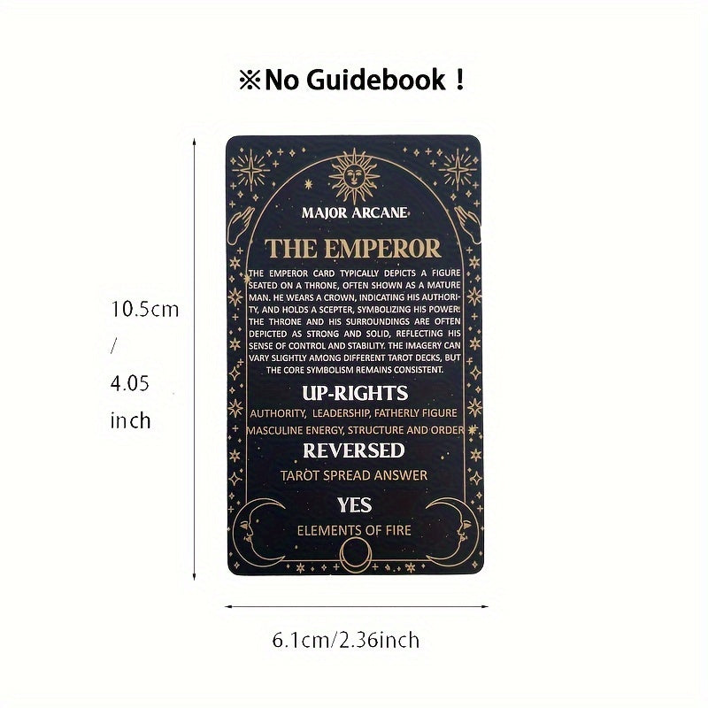 78-Card Tarot Deck for Beginners with Meanings - Pocket-Sized Divination Cards, Fortune Telling Party Game for Ages 14+ - Durable Paper Material, Guide Included
