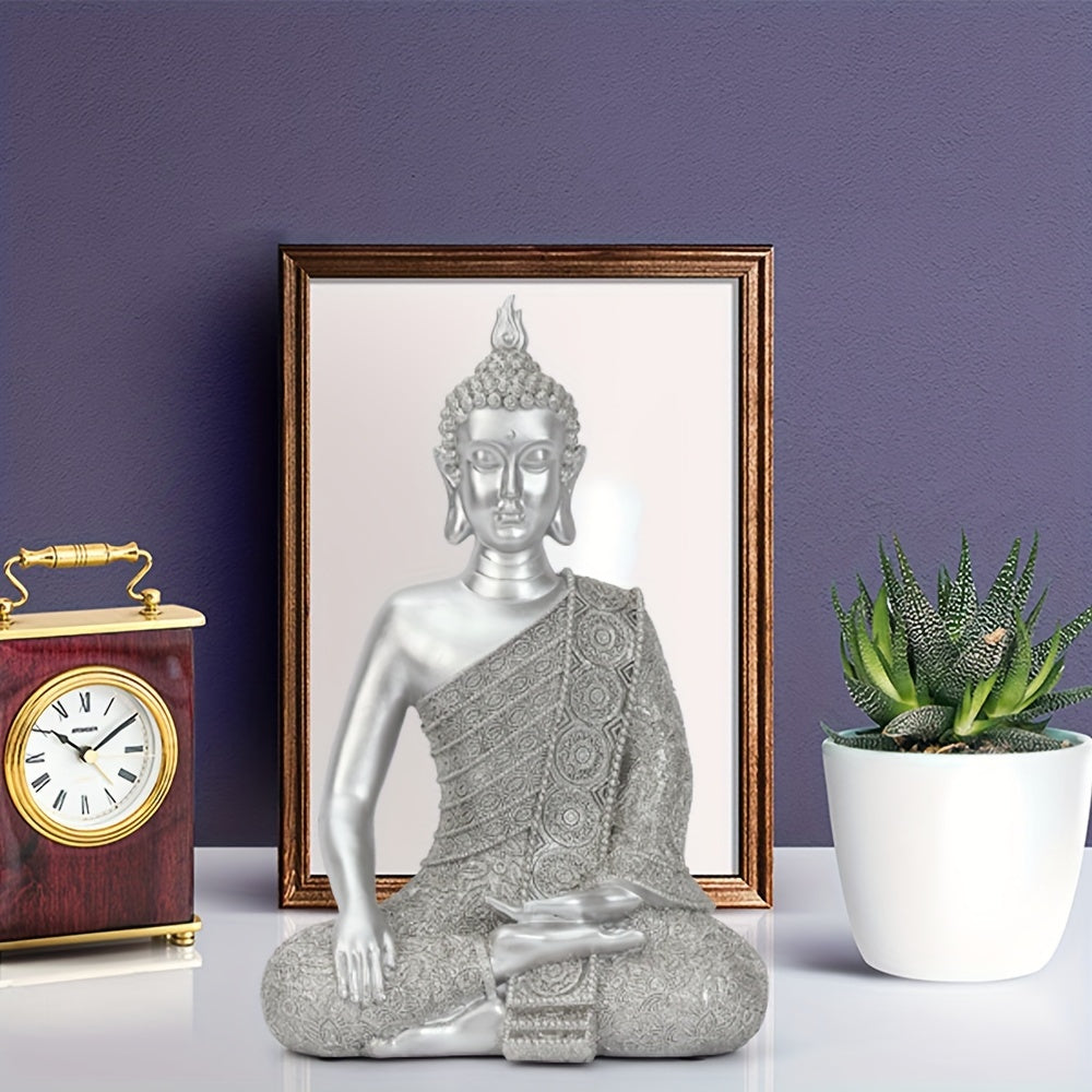 1 Resin Meditating Buddha Statue, Buddha Zen Decor, Artistic Meditation Gift for Home and Office - Ideal for Entryway Display, Perfect Mother'S Day and Autumn/Winter Season Decoration, Statues for Home Decor