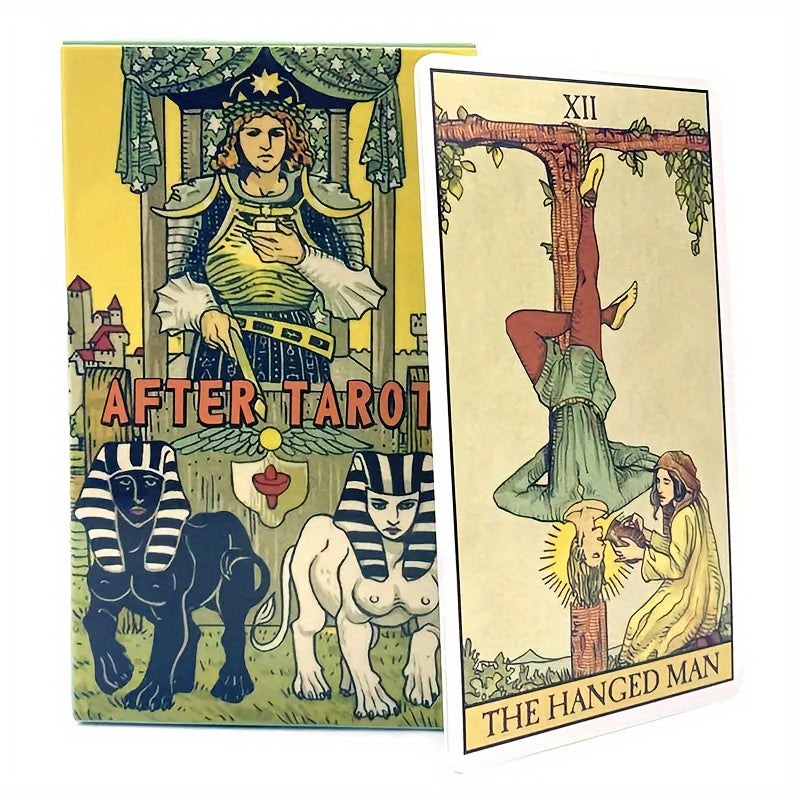 78pcs After Tarot Cards Deck, 2.6 x 4.7 inches, Traditional Tarot Artwork with Modern Twist, Divination Tools, Includes Major and Minor Arcana, Mystical Fortune Telling Cards