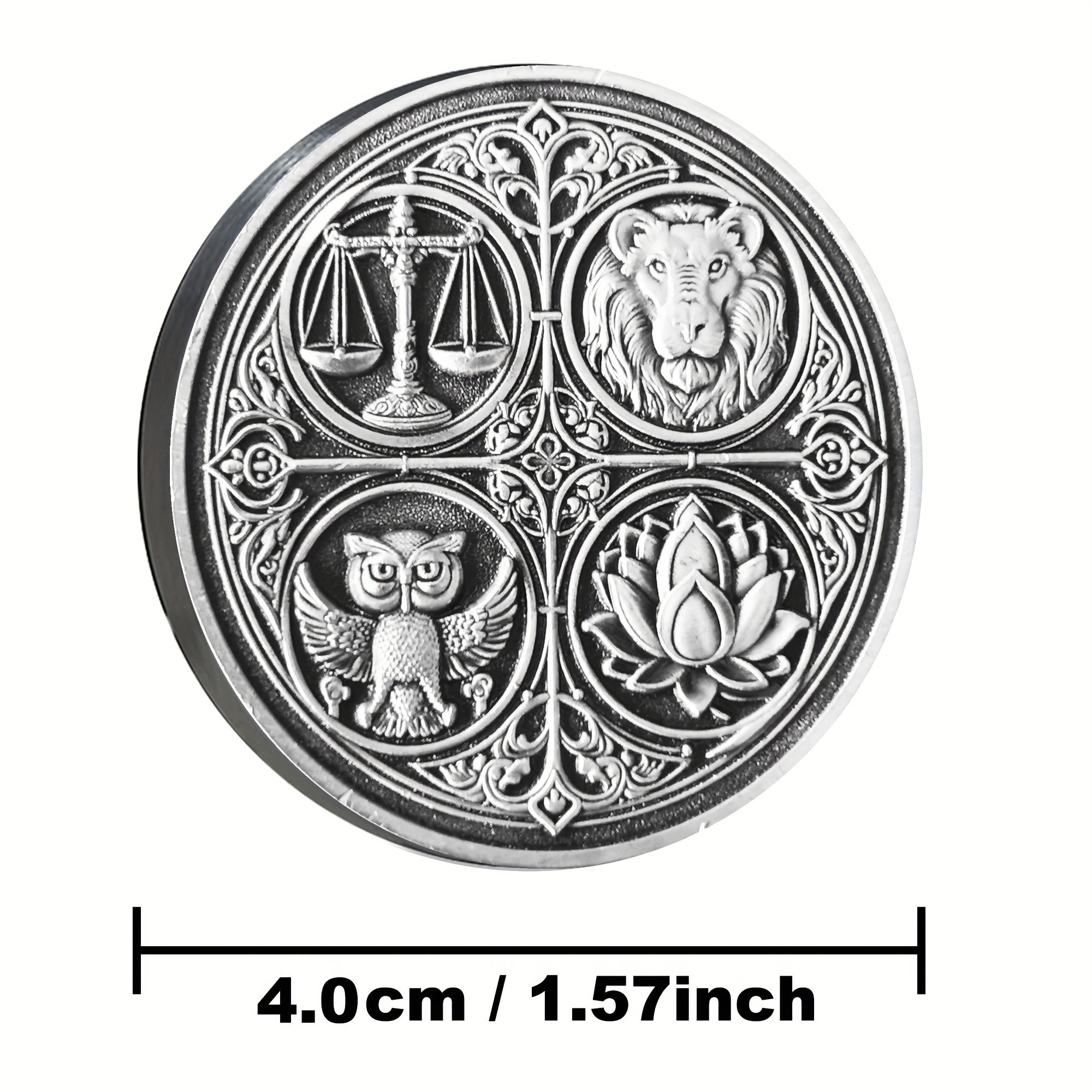 The Four Cardinal Virtues Stoic Coin: Emblem of Christian Ethical Principles - Inspirational Daily Reminder for Stoicism Enthusiasts and Thoughtful Gifts