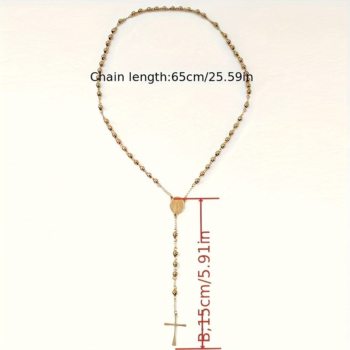 Religion Christian Stainless steel necklace For Women Virgin Mary Jesus Cross pendant Long beads chains Fashion Jewelry