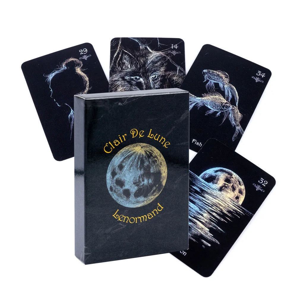 Clair De Lune Lenormand Oracle Cards Elegant Paper Deck For Divination And Gameplay Christmas Holiday Gifts For Party Game