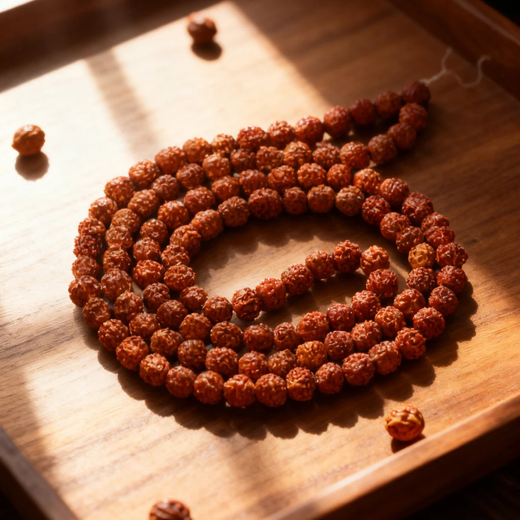 108 Mala Rudraksha Beads Buddhist Prayer Necklace Meditation Jewelry Yoga Bracelet 6-14mm for DIY Jewelry Making Accessories