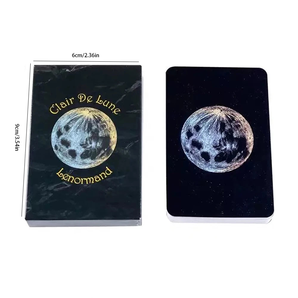 Clair De Lune Lenormand Oracle Cards Elegant Paper Deck For Divination And Gameplay Christmas Holiday Gifts For Party Game